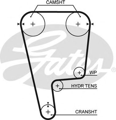 РЕМЕНЬ ГРМ HONDA 2.2 VTEC DOHC  Z=15524  93> T226