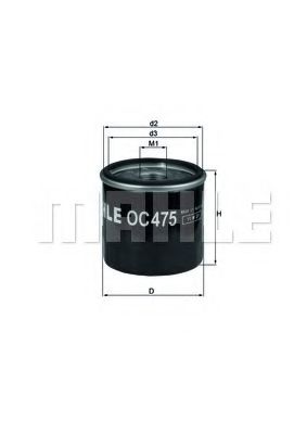 ФИЛЬТР МАСЛЯНЫЙ NISSAN: KUBISTAR 03-, RENAULT: CLIO GRANDTOUR 08-, CLIO II 98-, CLIO II ФУРГОН 98-, CLIO III 05-, KANGOO 98-, KANGOO EXPRESS 98-, MODUS 04-, THAL OC475