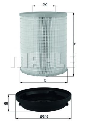 ФИЛЬТР ВОЗДУШНЫЙ + КРЫШКА (К-Т УСТАНОВОЧ.) MB ATEG LX3480KIT