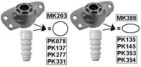 ЗАЩИТНЫЙ КОМПЛЕКТ АМОРТИЗАТОРА VOLKSWAGEN TOURAN PK331