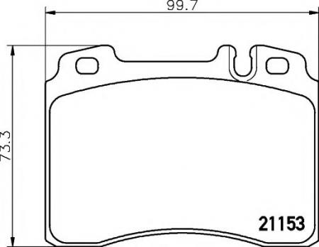 КОЛОДКИ ТОРМОЗНЫЕ ДИСКОВЫЕ ПЕРЕДН MERCEDES-BENZ: 190 90-93, C-CLASS 94-00, CABRIOLET 92-93, CLK 98-02, CLK КАБРИО 98-02, COUPE 89-93, E-CLASS 93-95, E-CLASS 96-02, E-CLASS 2115307