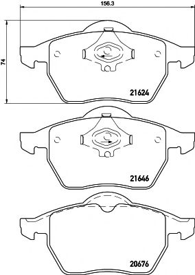     AUDI: A4 95-03, A4 Avant 95-01,  VW: PASSAT 96-00, PASSAT Variant 97-00 2162402 TEXTAR