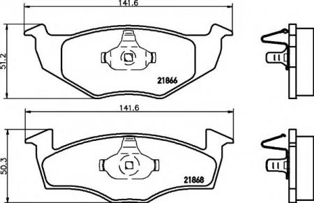     SEAT: CORDOBA 93-99, CORDOBA Vario 96-99, IBIZA II 93-99, TOLEDO I 91-99,  VW: GOLF III 91-97, GOLF III Variant 93-99, POLO CLASSIC 95-01 2186603 TEXTAR