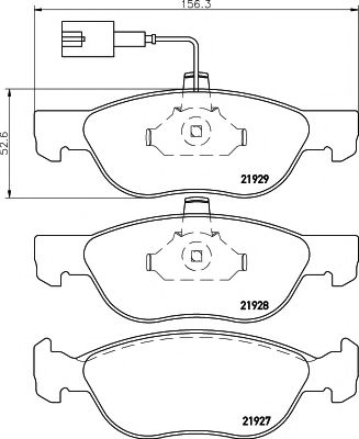 КОЛОДКИ ТОРМОЗНЫЕ ДИСКОВЫЕ ПЕРЕДН FIAT: BARCHETTA 95-, BRAVA 95-01, BRAVO 95-02, MAREA 96-, MAREA WEEKEND 96-,  LANCIA: DELTA II 93-99 2192701