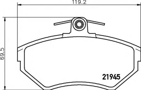 КОЛОДКИ ТОРМОЗНЫЕ ДИСКОВЫЕ ПЕРЕДН AUDI: A4 95-00, A4 AVANT 95-01,  VW: PASSAT 96-00, PASSAT VARIANT 97-00 2194503