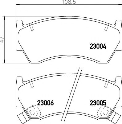 КОЛОДКИ ТОРМОЗНЫЕ ДИСКОВЫЕ ПЕРЕДН NISSAN: ALMERA I 95-00, ALMERA I HATCHBACK 95-00 2300401