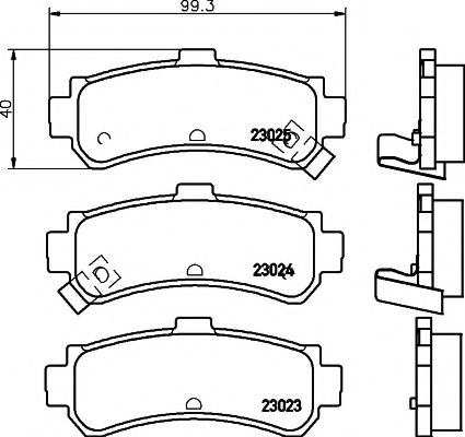 КОЛОДКИ ТОРМОЗНЫЕ T3114 / MDB1832 / GDB3115 2302301