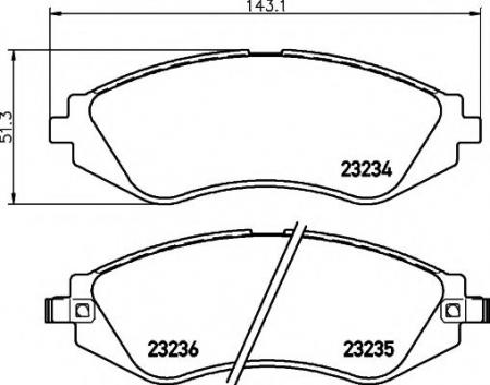     CHEVROLET: EVANDA 05-, LACETTI 05-, NUBIRA  05-, NUBIRA  05-, REZZO 05-,  DAEWOO: ESPERO 95-99, EVANDA 02-, LACETTI  0 2323401