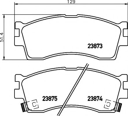    KIA: CARENS I 00-02, CLARUS 96-, CLARUS  98-, SEPHIA 95-, SEPHIA  93-, SHUMA II 01-04, SHUMA II  01-04 2387301