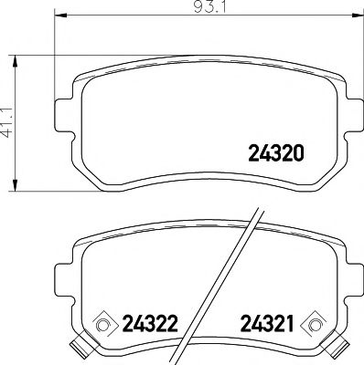     HY: ACCENT 05-, ACCENT  05-, I30 07-, I30 CW  08-,  KIA: CEED  06-, CEED  07-, PRO CEED 08-, RIO II 05- 2432001
