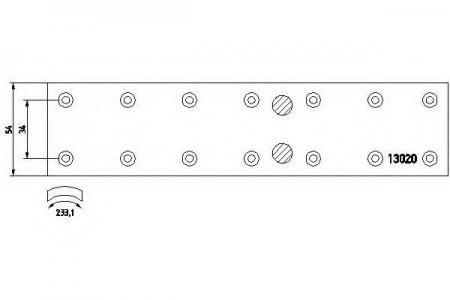 НАКЛАДКИ НА КОЛОДКИ 1302001