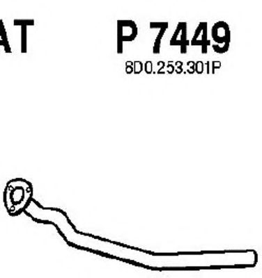 ТРУБОПРОВОД ВЫПУСКНОЙ AUDI A4 (8D2, B5) 1.9TDI 95-01 / VW PASSAT 1.9TDI 96-00 P7449
