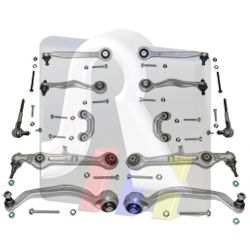КОМПЛЕКТ РЫЧАГОВ ПОДВЕСКИ С ТЯГАМИ СТАБИЛИЗАТОРА CH.8E-1-000 001--8E-5-400 000 БЕЗ СПОРТ. ПОДВ., НЕ 4 CYL 2.0 TFSI, НЕ 6 CYL. AUDI: A4 11/04-06/08 9905002