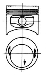  MB M102 2.3 D95.5+0.5 D24 -12/83 KS ORIGINAL MAHLE=002 70 01 ( 93495610