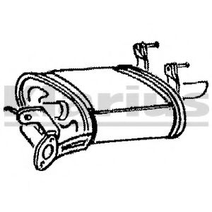 ГЛУШИТЕЛЬ ЗАДНЯЯ ЧАСТЬ TOYOTA COROLLA 1.3I / 1.6I -16V, 1.6 GTSI 92-97 210411