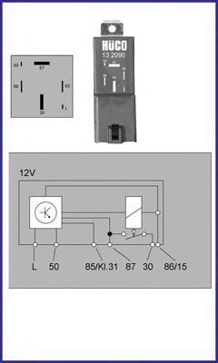 132090 (HDC128) FORD MONDEO 1.8TD 93- РЕЛЕ НАКАЛА 132090