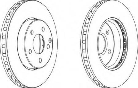 WGR1252-1 ДИСК ТОРМОЗНОЙ ПЕРЕДНИЙ MB W211 2.0-2.2CDI 03> WGR1252-1