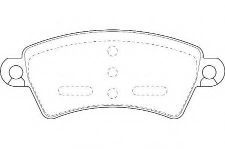 WBP23396A =FDB1370=726 00=223736 [425203] КОЛОДКИ ДИСКОВЫЕ П. PEUGEOT 206 / 306 1.6 / 2.0 / 2.0HDI 99-01 WBP23396A