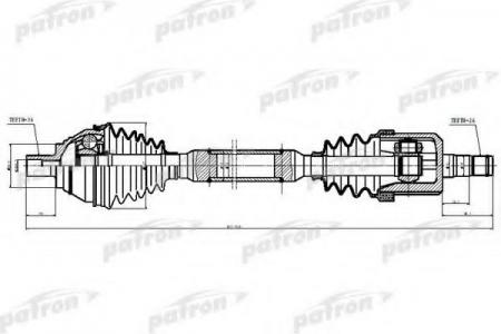 ПОЛУОСЬ ПЕРЕДН ПРАВ_VOLKSWAGEN: CC, JETTA, PASSAT, RABBIT 09-10 2.5 PDS6877