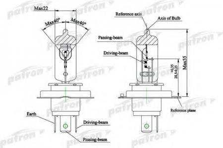   H4 12V 60/55 W P43T-38 PLH4-60/55
