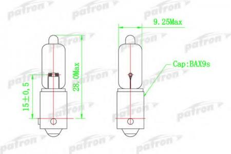   H6W 12V 6W BAX9S PLH6W