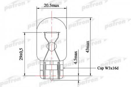   W21W 12V NVA CP W3X16D PLW21W