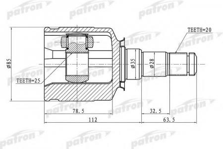    20X35X25 TOYOTA CARINA E AT190/ST191/CT190 92-97 PCV1437