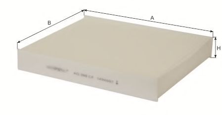 ФИЛЬТР САЛОН. (СМ. УГОЛЬНЫЙ AG 114 CFC) AG388CF