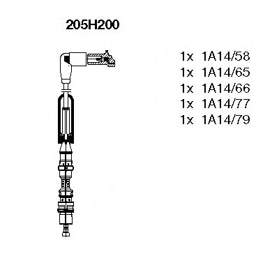 К-Т ПРОВОДОВ ЗАЖИГАНИЯ VAG  2,3 V5 (AGZ) 205H200