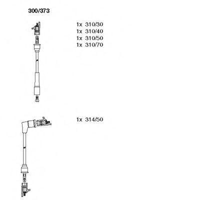 К-КТ В/В ПРОВОДОВ OPEL REKORD 300/373