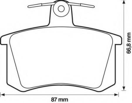 КОЛОДКИ ТОРМОЗНЫЕ ЗАДНИЕ ДЛЯ AUDI 80 , 100 (ВСЕ КРОМЕ 2, 0I QUATTRO AVANT 88-90 ), 200 ВСЕ, A4 , A6 , A8 V8;LANCIA THEMA 2, 0-2, 5TD 88- 571462J