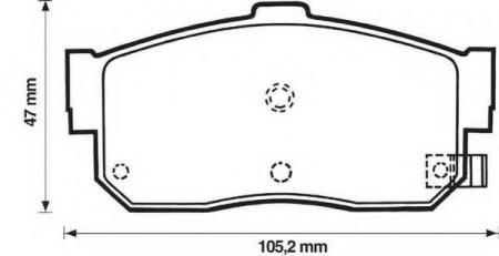 КОЛОДКИ ДИСКОВЫЕ ДЛЯ NISSAN ALMERA / MAXIMA QX 2.0 / 2.5 / 3.0 2 / 95-8 / 00;PRIMERA 1.6 / 2.0-D 7 / 90->;SUNNY 2.0 10 / 90-5 / 95 572376J