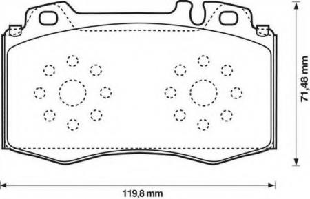 КОЛОДКИ ТОРМОЗНЫЕ ПЕРЕДНИЕ ДЛЯ MERCEDES W211 E320-E500 03/02-> 573092J-AS