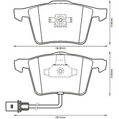 К-Т КОЛОДОК ТОРМ. FR VAG A4/A6/A8 03- 573198J