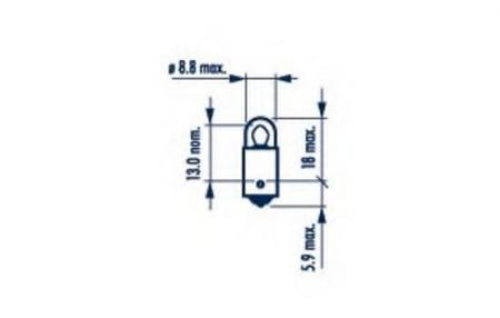   T2W 12V 2W BA9S 17053