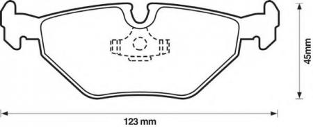 КОЛОДКИ ДИСКОВЫЕ З. BMW E46 1.6I-2.8I/2.0D 98>, ROVER 75 1.8-2.5/2.0CDT 99> 571960B