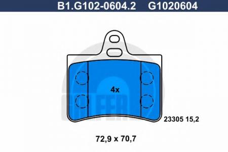 КОЛОДКИ ТОРМОЗНЫЕ ЗАДНИЕ B1.G102-0604.2