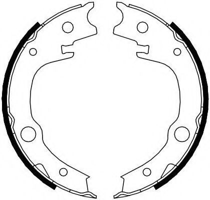 КОЛОДКИ БАРАБАННЫЕ РУЧНИКА TOYOTA AVENSIS 1.8-2.4 / COROLLA / YARIS 1.4-1.8 02> FSB4014