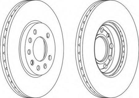 ДИСК ТОРМОЗНОЙ 280X25 OPEL FERODO DDF1042