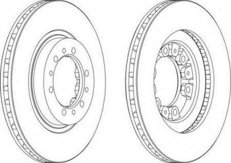 ДИСК ТОРМОЗНОЙ 276X24 MITSYBISHI FERODO DDF1109