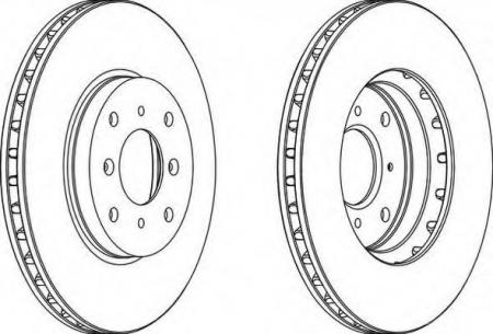 ДИСК ТОРМОЗНОЙ ПЕР. HONDA ACCORD VII 98-03 DDF1119