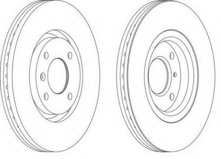 ТОРМОЗНОЙ ДИСК COAT+, ПЕРЕДНИЙ CITROГN / PEUGEOT DDF1152C1