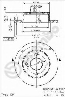  FORD SIERRA 1.3-1.6 82-87   . 08.4946.20