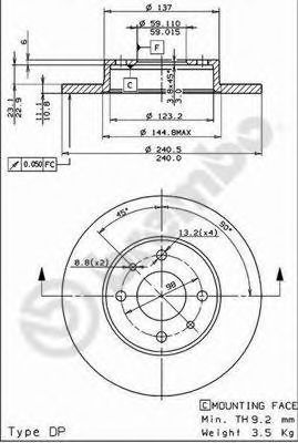    DF1745 - FIAT 08.5085.14 Brembo