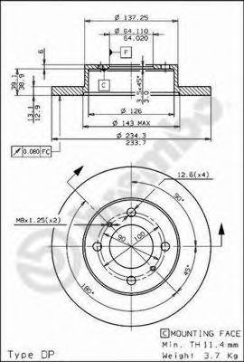    MITSUBISHI: COLT IV 92-96, LANCER V 92-,  PROTON: PERSONA 400 94-, PERSONA 400  94- 08.5243.30