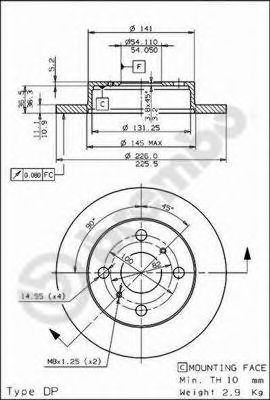 ТОРМОЗНЫЕ БАРАБАНЫ ДИСКИ TOYOTA, DAIHATSU BREMBO 08586210