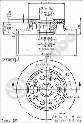   MAZDA 626 83-92/FORD PROBE 88-93  D=259. 08.5954.10