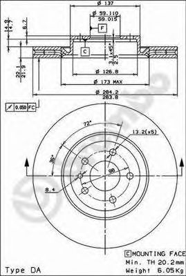 ДИСК ТОРМОЗНОЙ FR A-R, FIAT DO, OPEL CO 09493924