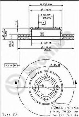   AUDI 80 1.9-2.3 91-94  D=256. 09.5710.10