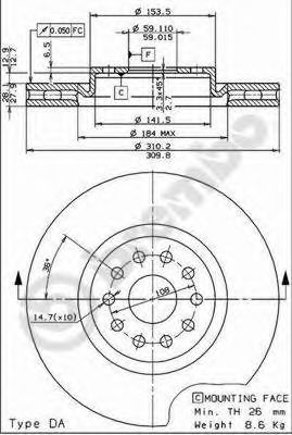  ALFA ROMEO 166 2.0-3.2 98-  . 09.7074.11